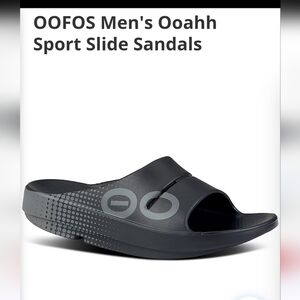 OOFOS Womens  Ooahh Sport Slide Sandals - Dark Gray